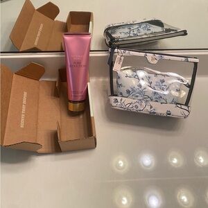 Victoria's Secret makeup Bag and lotion